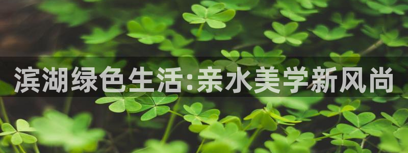 杏耀平台登陆官网：滨湖绿色生活:亲水美学新风尚