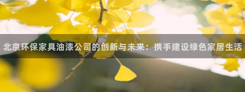 杏耀代理登录中心：北京环保家具油漆公司的创新与未来：携手建设
